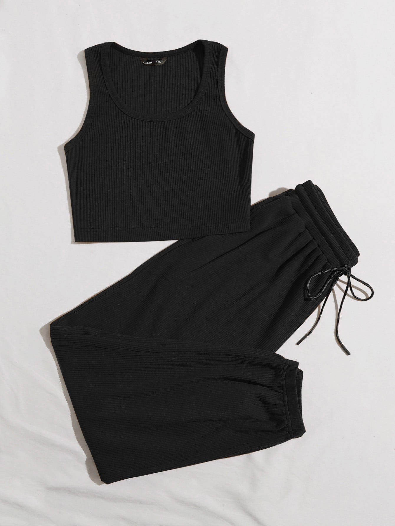 Plus Size Crop Tank Set