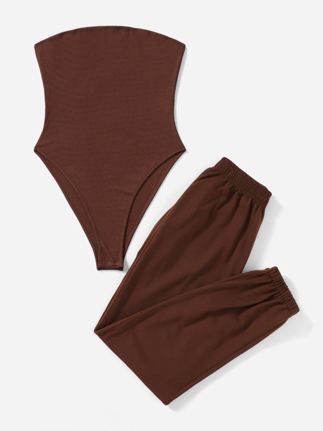 Solid Tube Bodysuit Set