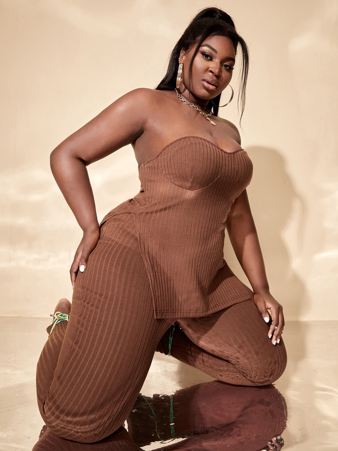 Plus Size Tube Top Set