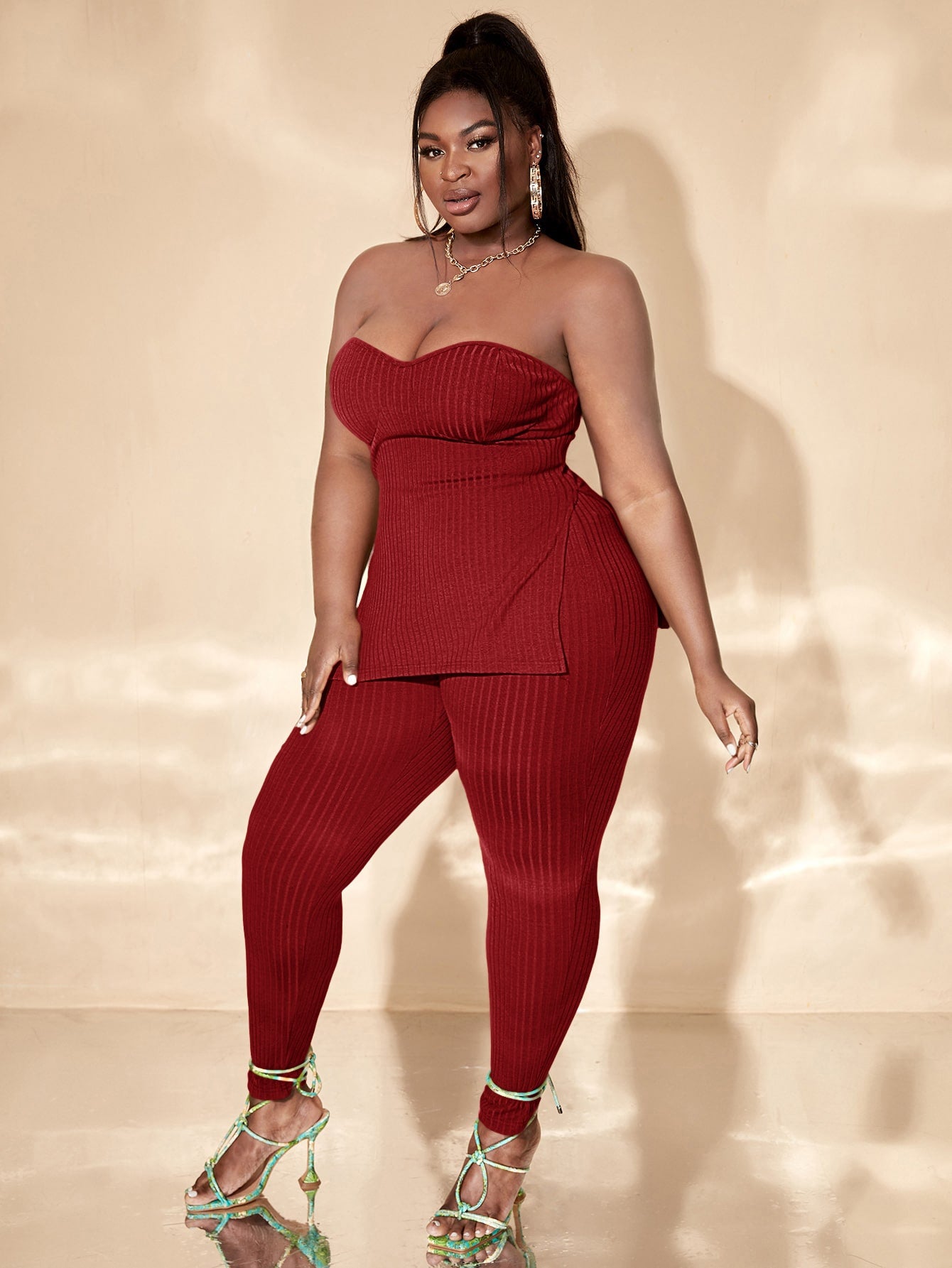 RQYYD Reduced Casual Summer 2 Piece Outfits for Women Short Sleeve Crop Top  High Waist Wide Leg Pants Sets Floral Pleated Plus Size Lounge Set Red XXL  - Walmart.com